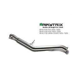 Catback Armytrix en acier inoxydable avec valves, sorties argent chromés pour BMW Série 4 420i/428i F32/F33 (2014-2015)