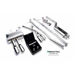 Catback Armytrix en acier inoxydable avec valves, sorties argent chromés pour BMW Série 5 F10 520i/528i (2011-2016)