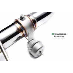 Catback Armytrix en acier inoxydable avec valves, sorties argent chromés pour BMW Série 5 F10 520i/528i (2011-2016)