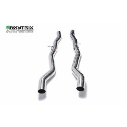 Catback Armytrix en acier inoxydable avec valves, sorties argent chromés pour BMW Série 5 G30/G31 M550i xDrive