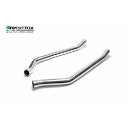 Catback Armytrix en acier inoxydable avec valves, sorties argent chromés pour BMW Série 5 G30/G31 M550i xDrive