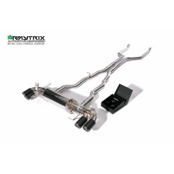 Catback Armytrix en acier inoxydable avec valves, sorties carbone pour BMW Série 5 G30/G31 M550i xDrive