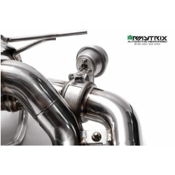 Catback Armytrix en acier inoxydable avec valves, sorties argent chromés pour BMW Série 5 540i G30/G31