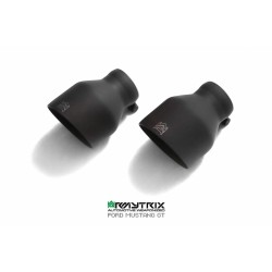 Catback Armytrix en acier inoxydable avec valves, sorties noires mates pour Ford Mustang GT