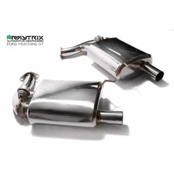 Catback Armytrix en acier inoxydable avec valves, sorties noires mates pour Ford Mustang GT