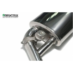 Catback Armytrix en acier inoxydable avec valves, sorties argent chromés pour Ford Mustang 2.3 EcoBoost