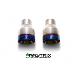 Catback Armytrix en acier inoxydable avec valves, sorties bleues pour Ford Mustang 2.3 EcoBoost