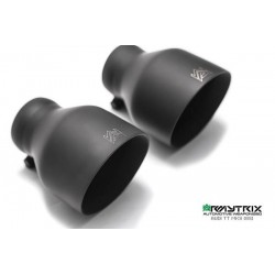 Catback Armytrix en acier inoxydable avec valves, sorties noires mates pour Ford Mustang 2.3 EcoBoost