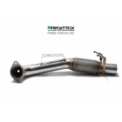 Catback Armytrix en acier inoxydable avec valves, sorties argent chromés pour Ford Focus Rs 