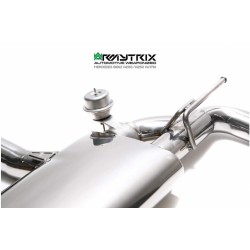 Catback Armytrix en acier inoxydable avec valves, sorties argent chromés pour Mercedes Benz Classe A W176 (2012-2015)