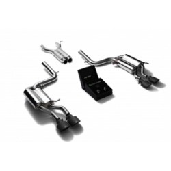 Catback Armytrix en acier inoxydable avec valves, sorties noires mates pour Mercedes Benz Classe C W204 C63 AMG (2008-2014)