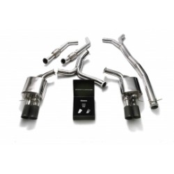 Catback Armytrix en acier inoxydable avec valves, sorties noires mates pour Mercedes Benz Classe C W205 C400/C450/C43 AMG