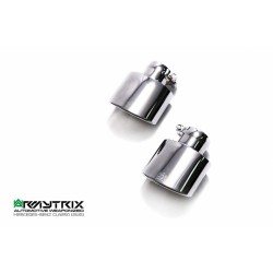 Catback Armytrix en acier inoxydable avec valves, sorties argent chromés pour Mercedes Benz Classe CLA X117 CLA200/CLA250 Brake