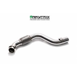 Catback Armytrix en acier inoxydable avec valves, sorties argent chromés pour Mercedes Benz Classe CLA X117 CLA200/CLA250 Brake