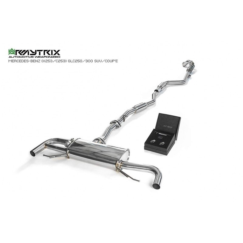 Catback Armytrix en acier inoxydable avec valves pour Mercedes Benz X253 GLC250/GLC300 SUV