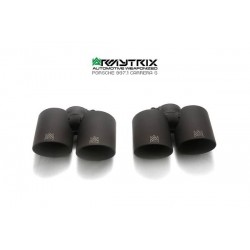 Catback Armytrix en acier inoxydable avec valves, sorties noires mates pour Porsche 911 Turbo  (997) Turbo