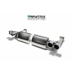 Catback Armytrix en acier inoxydable avec valves, sorties bleues pour Porsche 911 Turbo  (997) Turbo