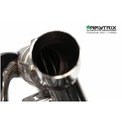 Catback Armytrix en acier inoxydable avec valves, sorties bleues pour Porsche 911 Turbo  (997) Turbo