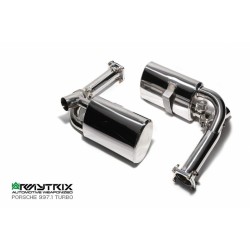 Catback Armytrix en acier inoxydable avec valves, sorties argent chromés pour Porsche 911 Turbo  (997) Turbo