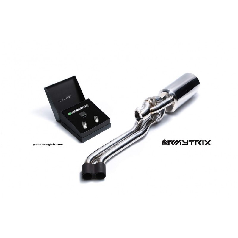 Catback Armytrix en acier inoxydable avec valves, sorties noires mates pour Porsche 911 Turbo  (930) Turbo