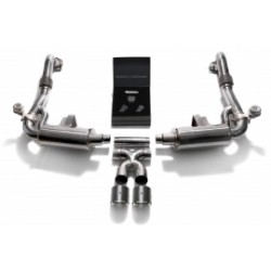 Catback Armytrix en acier inoxydable avec valves, sorties carbone pour Porsche 718 Boxster/Boxster S