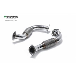 Catback Armytrix en acier inoxydable avec valves, sorties argent chromés pour Porsche 981 Boxster / S / GTS / Spyder