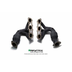 Catback Armytrix en acier inoxydable avec valves, sorties argent chromés pour Porsche 981 Boxster / S / GTS / Spyder