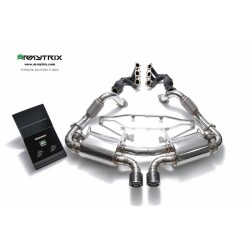 Catback Armytrix en acier inoxydable avec valves, sorties carbone pour Porsche 981 Boxster / S / GTS / Spyder