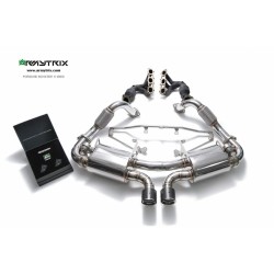Catback Armytrix en acier inoxydable avec valves, sorties carbone pour Porsche 981 Cayman / S / GTS / GT4