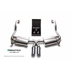 Catback Armytrix en acier inoxydable avec valves, sorties argent chromés pour Porsche 987.2 Cayman / S / R