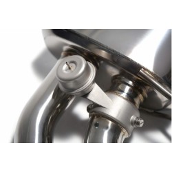 Catback Armytrix en acier inoxydable avec valves, sorties argent chromés pour Porsche Macan Turbo 3.6 V6 Turbo