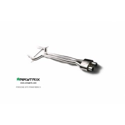 Catback Armytrix en acier inoxydable avec valves, sorties argent chromés pour Porsche Panamera 970 /4/S/4S/GTS