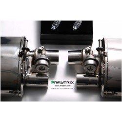 Catback Armytrix en acier inoxydable avec valves, sorties argent chromés pour Porsche Panamera 970 /4/S/4S/GTS