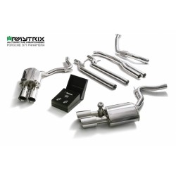 Catback Armytrix en acier inoxydable avec valves, sorties argent chromés pour Porsche Panamera 971 4