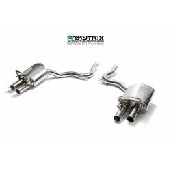 Catback Armytrix en acier inoxydable avec valves, sorties argent chromés pour Porsche Panamera 971 4