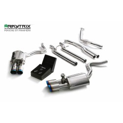 Catback Armytrix en acier inoxydable avec valves, sorties bleues pour Porsche Panamera 971 4