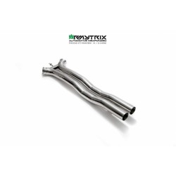 Catback Armytrix en acier inoxydable avec valves, sorties argent chromés pour Porsche Panamera 971 4S / 4 E-Hybrid