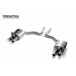 Catback Armytrix en acier inoxydable avec valves, sorties argent chromés pour Porsche Panamera 971 4S / 4 E-Hybrid