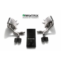 Catback Armytrix en acier inoxydable avec valves, sorties noires mates pour Porsche 911 (997.1) Carrera S/4S