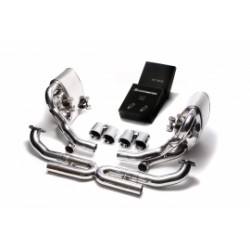 Catback Armytrix en acier inoxydable avec valves, sorties argent chromés pour Porsche 911 (997.2) PDK Carrera S/4S