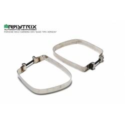 Catback Armytrix en acier inoxydable avec valves, sorties carbone pour Porsche 911 (991.2) Carrera"Quad tips version"