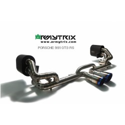 Catback Armytrix en titane avec valves, sorties bleues pour Porsche 911 GT3/GT3 RS