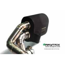 Catback Armytrix en titane avec valves, sorties noires mates pour Porsche 911 GT3/GT3 RS