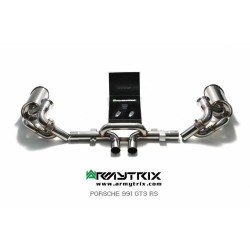 Catback Armytrix en acier inoxydable avec valves, sorties argent chromés pour Porsche 911 GT3/GT3 RS