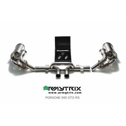 Catback Armytrix en acier inoxydable avec valves, sorties bleues pour Porsche 911 GT3/GT3 RS