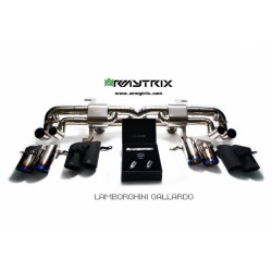 Catback Armytrix en titane avec valves, sorties bleues pour Lamborghini Gallardo LP550-2/560-4/570-4