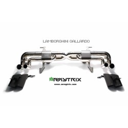 Catback Armytrix en titane avec valves, sorties noires mates pour Lamborghini Gallardo LP550-2/560-4/570-4