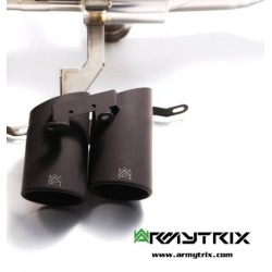 Catback Armytrix en titane avec valves, sorties noires mates pour Lamborghini Gallardo LP550-2/560-4/570-4