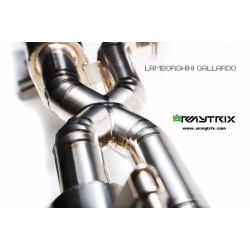 Catback Armytrix en titane avec valves, sorties noires mates pour Lamborghini Gallardo LP550-2/560-4/570-4