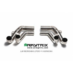 Catback Armytrix en titane avec valves, sorties bleues pour Lamborghini Huracan LP610-4